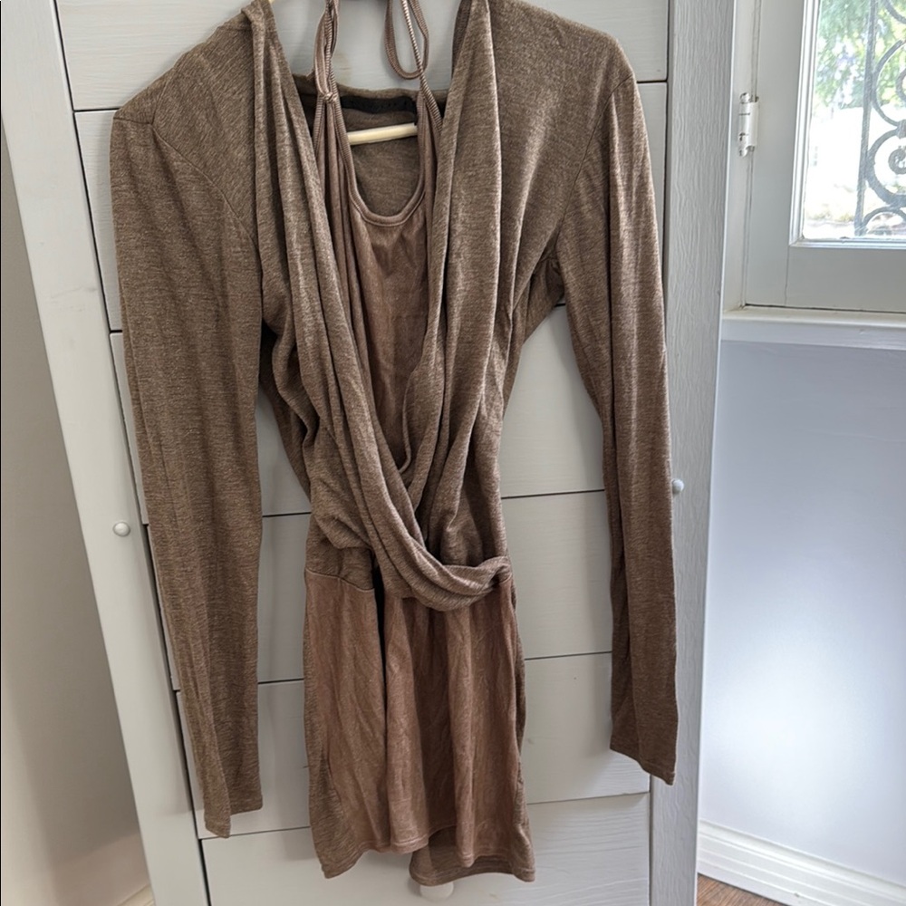 NICHOLAS Taupe Long Sleeve Dress